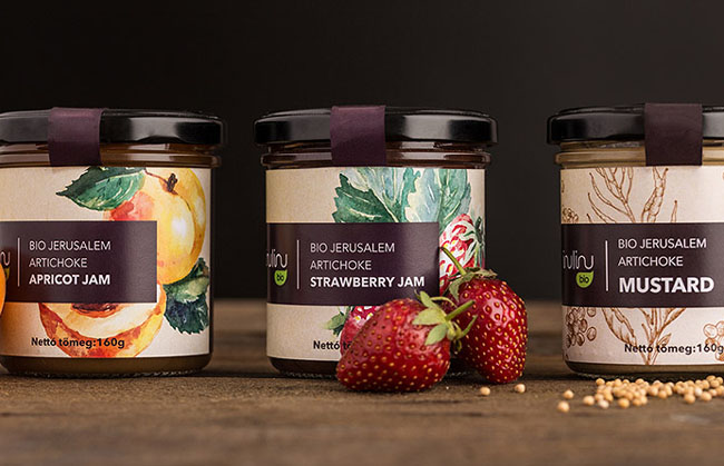 华丽的inulinu果酱系列包装